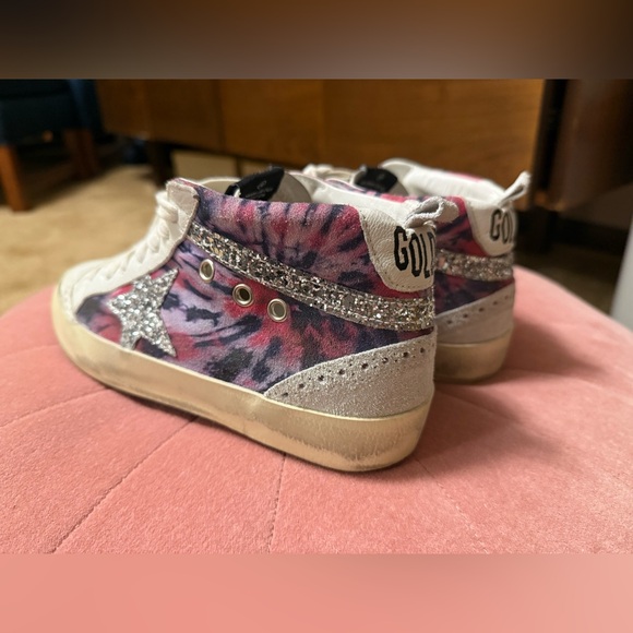 Golden Goose MIDSTAR TIE DYE SUEDE SNEAKERS IN TIE DYE PINK BLAC - sz 7 (37) - Picture 5 of 11